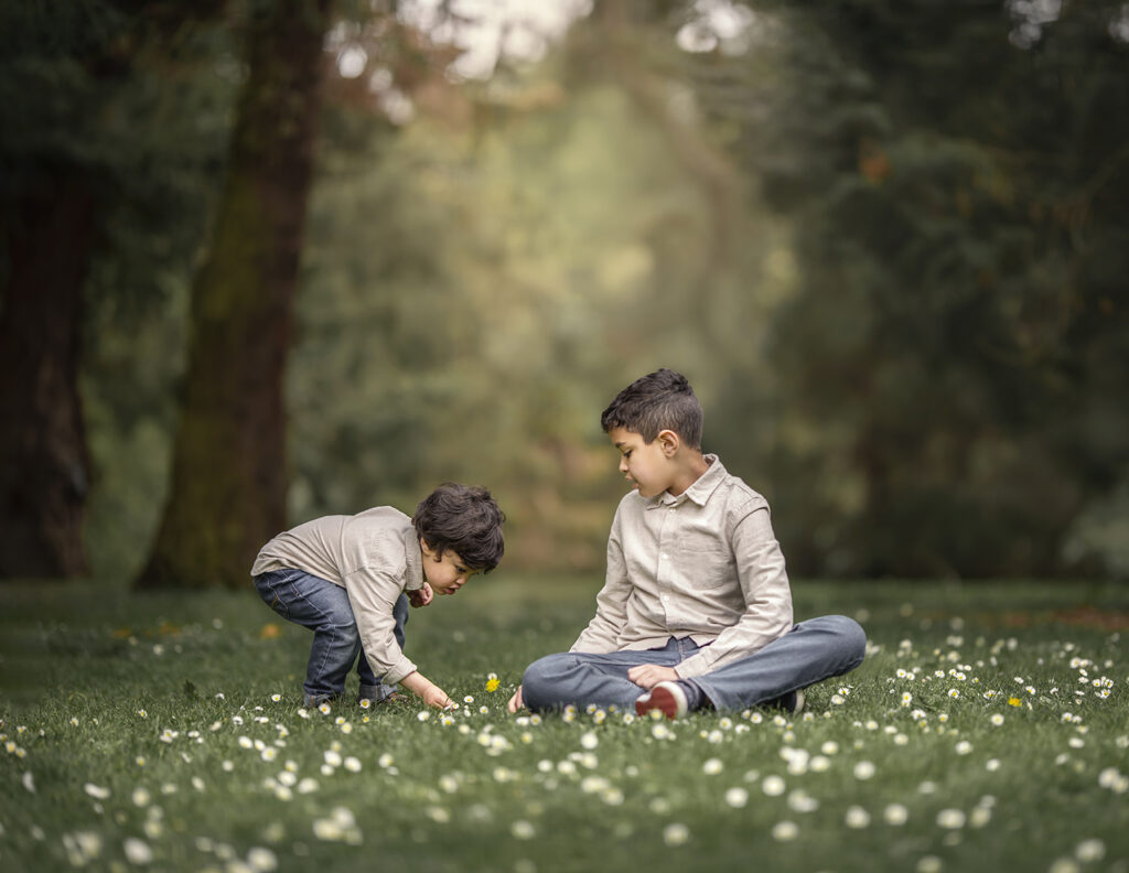 Sesion de fotos creativa infantil en exteriores en Irlanda